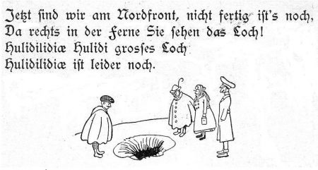 Karrikatur "Hullet i Nordfronten"