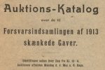 Forsvarsindsamlingen af 1913, katalog over auktionen over donationer 1913