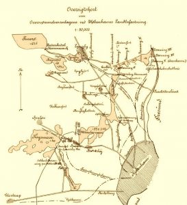 Befæstningens oversvømmelser, tegning af nordre og søndre oversvømmelse
