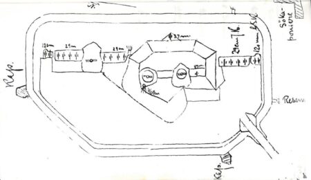 Skitse Charlottenlund Fort ca 1916