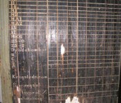 Minetavle inden hærværk Masnedøfortet minetavle