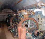 B&W motor til generator Flakfortet B&W motor til generator