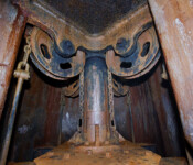 Hejseværk til mitailleusetårn Hejseværk til mitailleusetårn i Taarbæk Fort