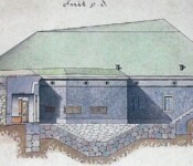 Tegning af kaponiere Københavns befæstning kaponiere på Vestvolden