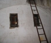 Stige til observationstårn Tinghøj batteri skytsåbning og stige til observationstårn