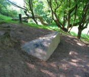 Betonrest Nordfrontens stillinger. Rest i Dyrehaven