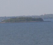 Middelgrundsfortet set fra Flakfortet Middelgrundsfortet set fra Flakfortet