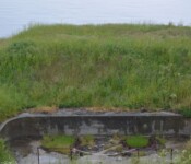 Dobbelt brisk til 120 mm kanon Dobbelt brisk til 120 mm kanon på Middelgrundsfortet